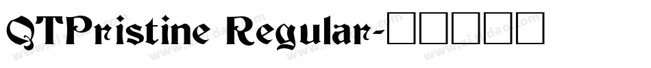 QTPristine Regular字体转换